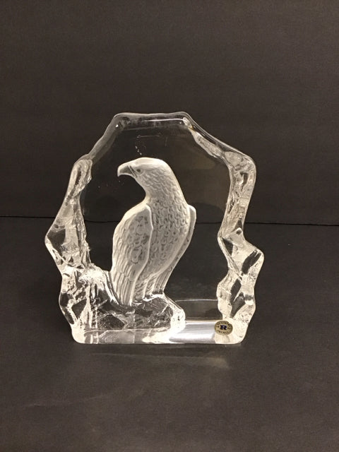 Engraved Eagle in Crystal
