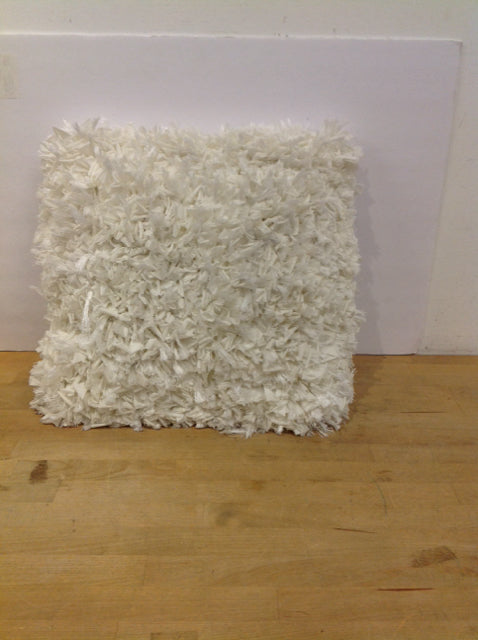 White Fringe Pillow