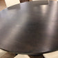 60" Round Dark Wood Pedestal Dining Table