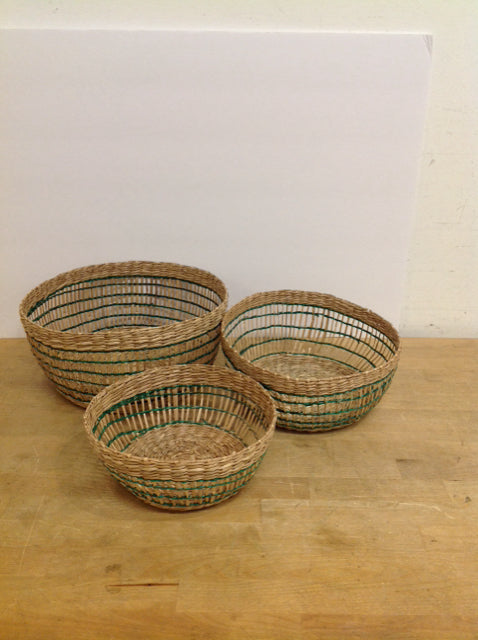 9",10",12" Woven Basket Set