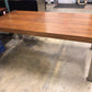 AS-IS Coaster Rectangle Metal & Wood Dining Table(Scratches in Top)