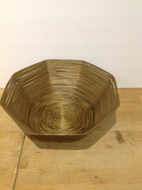 13" Gold Metal Woven Bowl