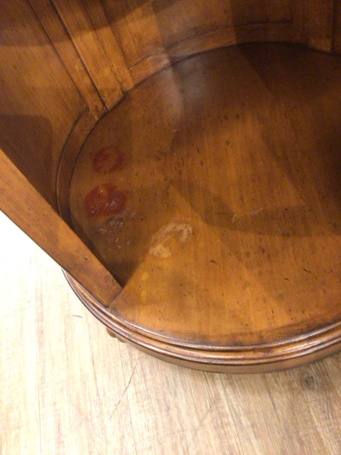 AS-IS Tommy Bahama Round One Door End Table