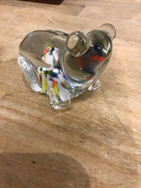 3" Art Glass Frog W/Colorful Swirls