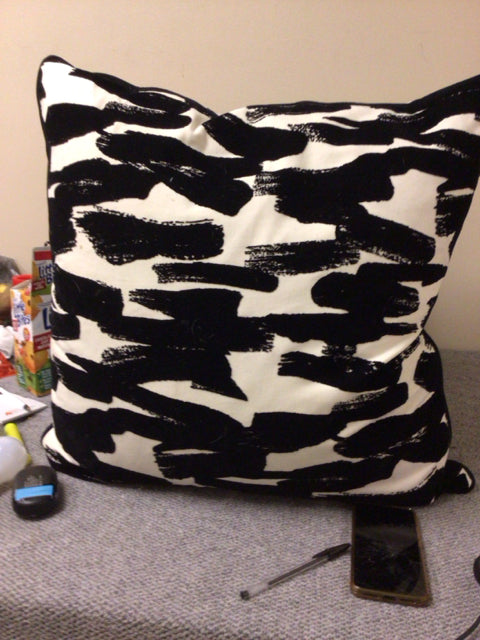 Black & White Down Filled Pillow