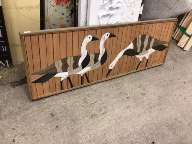 47" X 16 1/2" Wood Framed Geese