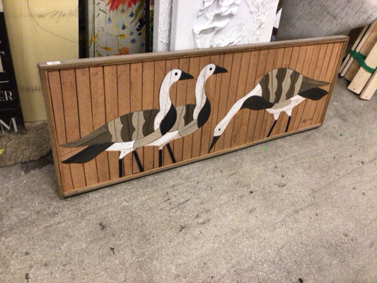47" X 16 1/2" Wood Framed Geese