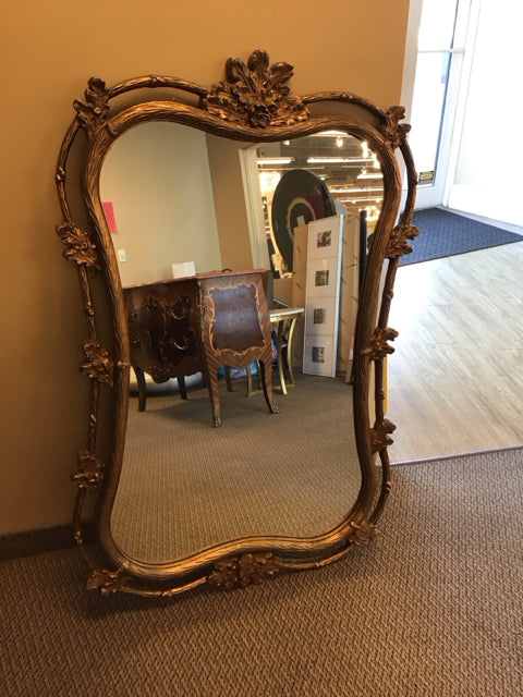 Baroque Style Gilt Wood Mirror