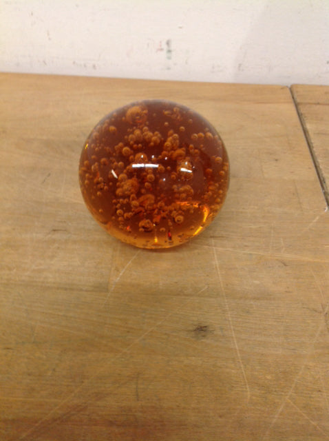 Orange Glass Paperweight