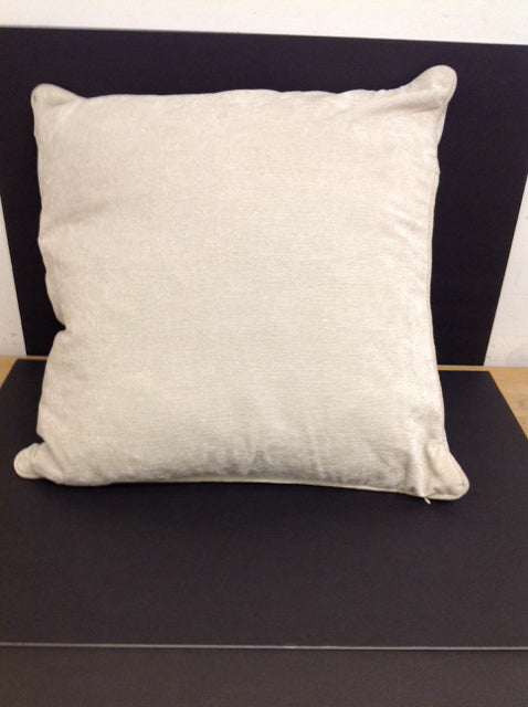 Champagne White Chenille Pillow