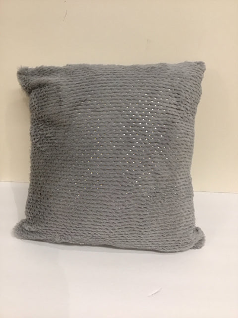 Grey Fleece Pillow w/Gilt Specks
