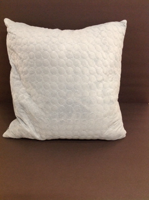 Powder Blue Fleece Circle Quilted Pillow