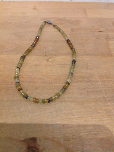 Necklace- Green Beaded Glass