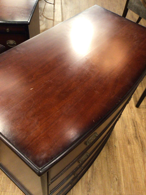 AS-IS Bombay Company Four Drawer Wood Chest(Top Has Scratches)