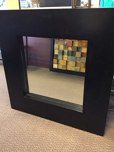 36" Sq. Pier 1 Black Modern Square Mirror