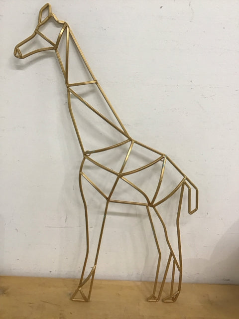 30" Gold Metal Giraffe