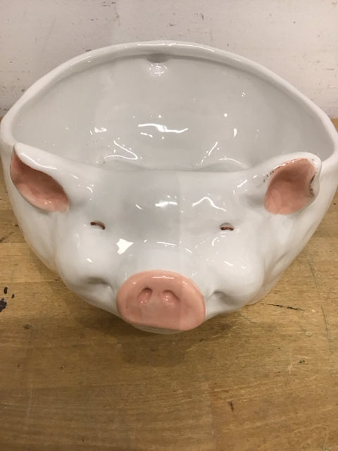 17"x9" Pier 1 White/Pink Ceramic Bowl