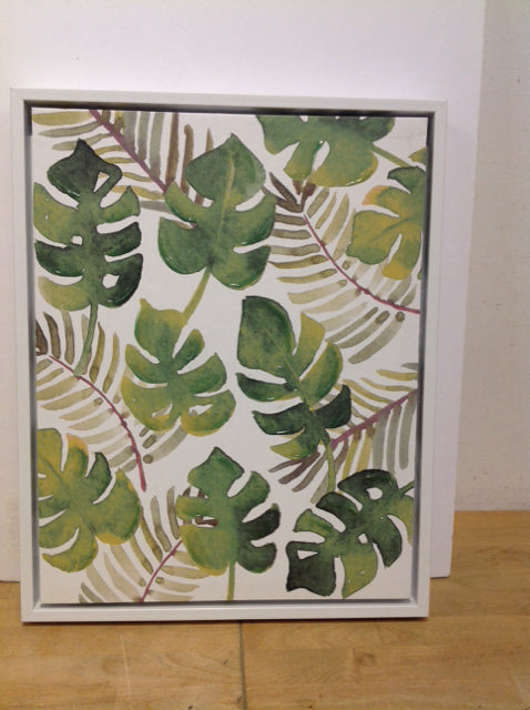 16x20 Mixed Media Leaf Print on Canvas