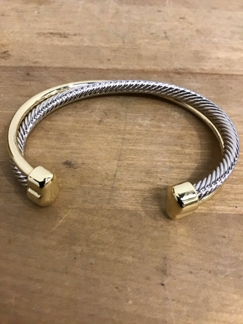 David Yurman Like Twist Silver/Gold Bracelet