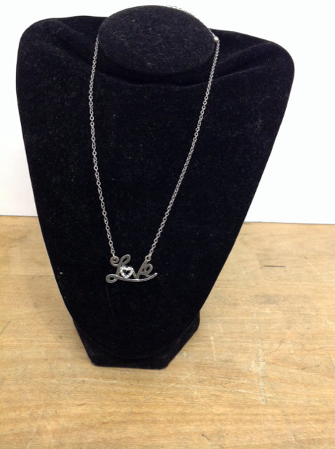 Silver "Love" Necklace