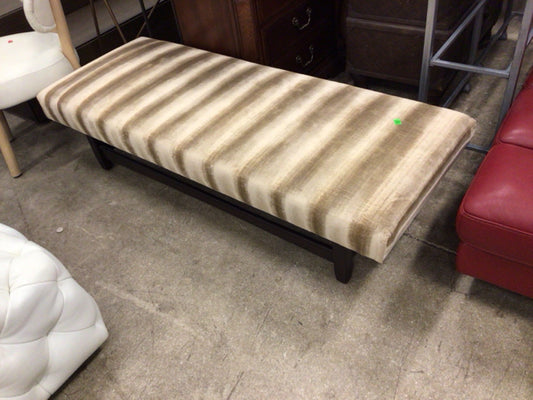 Cream & Tan Stripe Bench