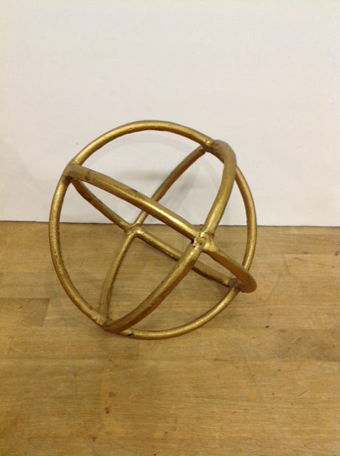 Round Gold Metal Table Decor