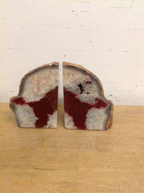 Agate Geode Book Ends