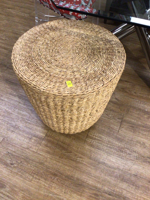 Serena & Lily Round Rattan End Table