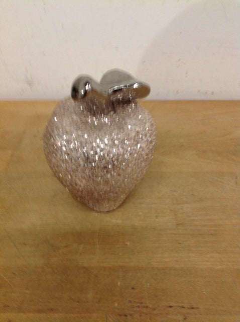 5" Glitter Ceramic Apple