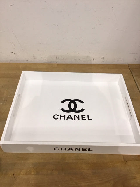 18"x14" White Chanel Tray