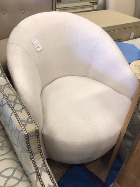 Lazar Cream Curved Back Swivel Chair