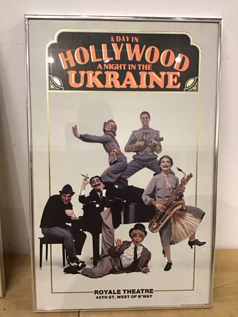 15"x23" Vintage A Day In Hollywood A Night In The Ukraine Poster Art