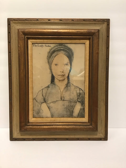 15x18 Framed Hans Holbien "Lady Parker"