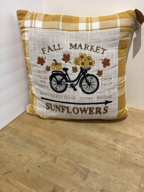 Gold/White Plaid Fall Sunflowers