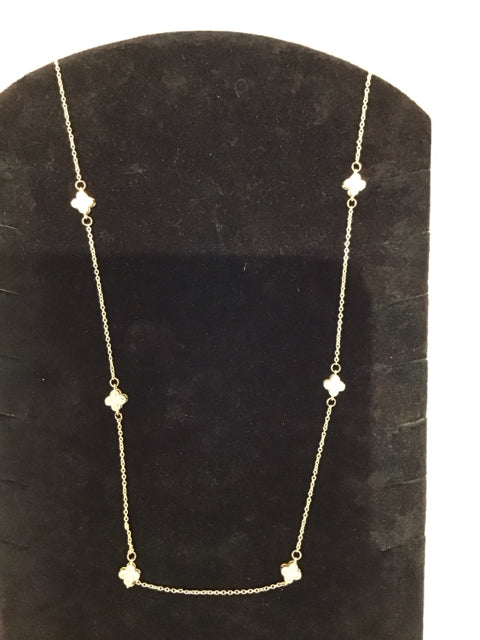 36" Cartier Style Gold Flowered Necklace