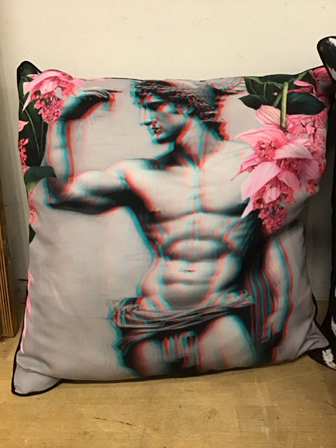 20" 3D Effects Floral Classical Statue Pillow
