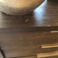 AS-IS 42" X 32" X 18" City Furniture Madden Dark Tone 3-drawer Nightstand