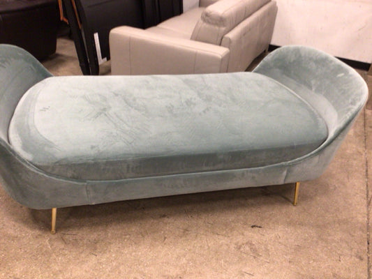 28" X 84" X 40" Anthropologie Home Aubury Teal Velvet Day Bed