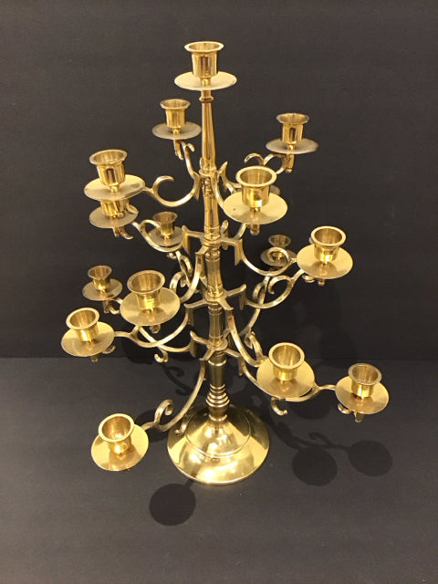 4-Tier Gold Metal Candelabra