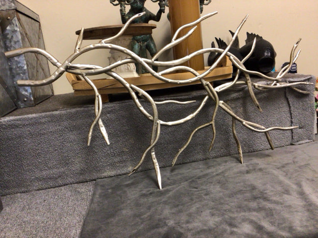 Silver Twig Metal Wall Decor
