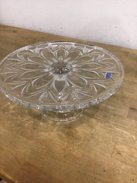 11" Waterford Marquis Crystal Canterbury Footed Cake Plate