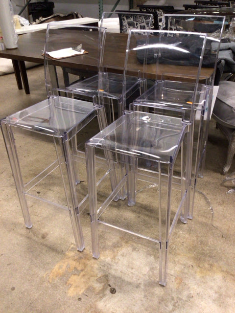 Set Of 4 Kartell One More Please Bar Stools