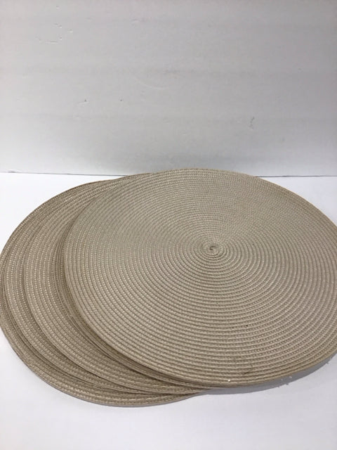 Set/12 Rd Tan Placemats