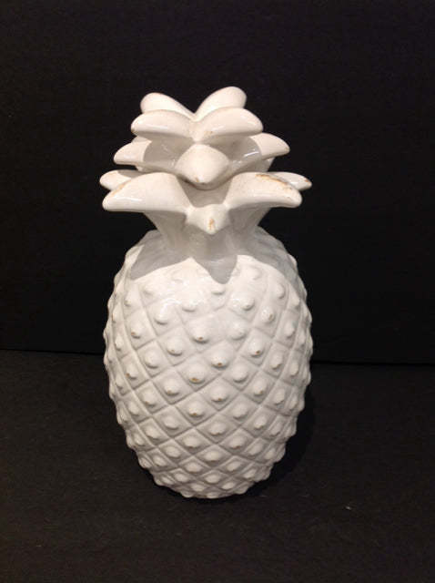 12" White Ceramic Pineapple