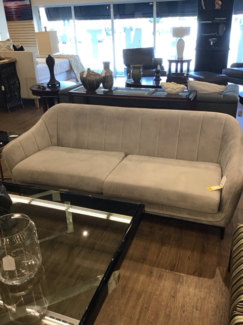 Lt Grey Velvet Sofa