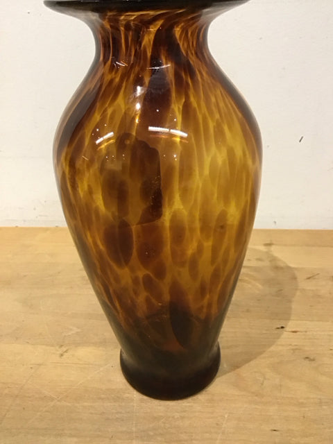 10" Tortoise Glass Vase