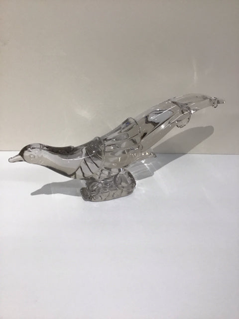 13" Glass Pheasant Sculpture