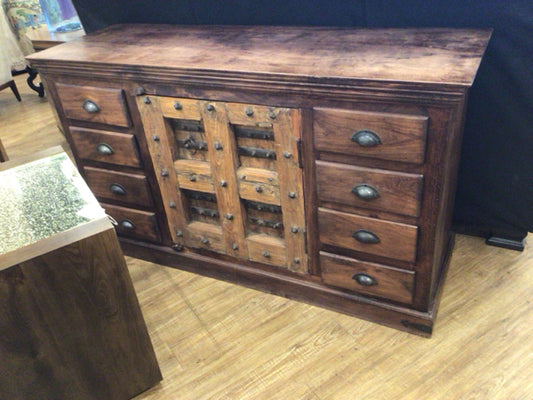 Rustic Eight Drawer One Door Buffet