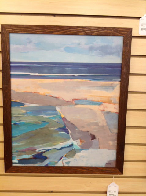 17x25 Framed Beach Print on Canvas