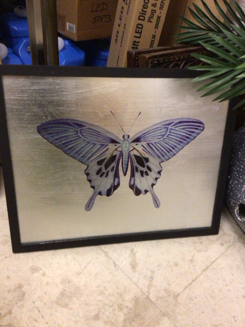 19 3/4" X 15 3/4" Uttermost Black Framed Butterfly Wall Decor